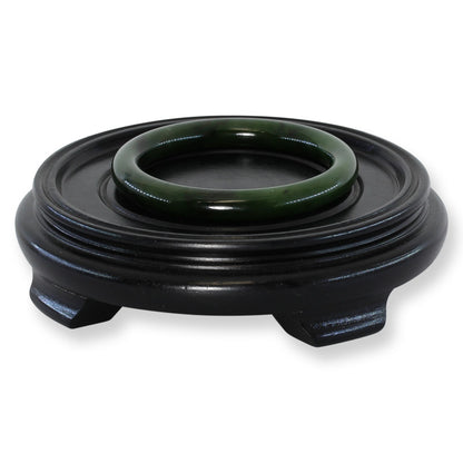 Green Nephrite Jade Cylindrical Bangle 58+MM | UPC #405837