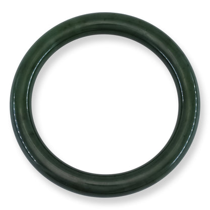 Green Nephrite Jade Cylindrical Bangle 58+MM | UPC #405837