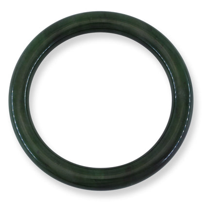 Green Nephrite Jade Cylindrical Bangle 58+MM | UPC #405837