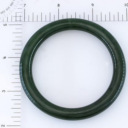 Green Nephrite Jade Cylindrical Bangle 58+MM | UPC #405837