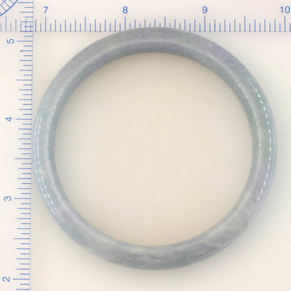 Guatemalan Blue-Lavender Jadeite Jade Half Round Bangle 61.6MM | UPC #356368