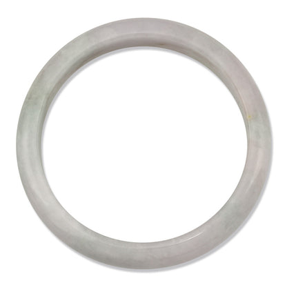 Small Lavender Jadeite Jade Half Round Bangle 54.9MM UPC #376038