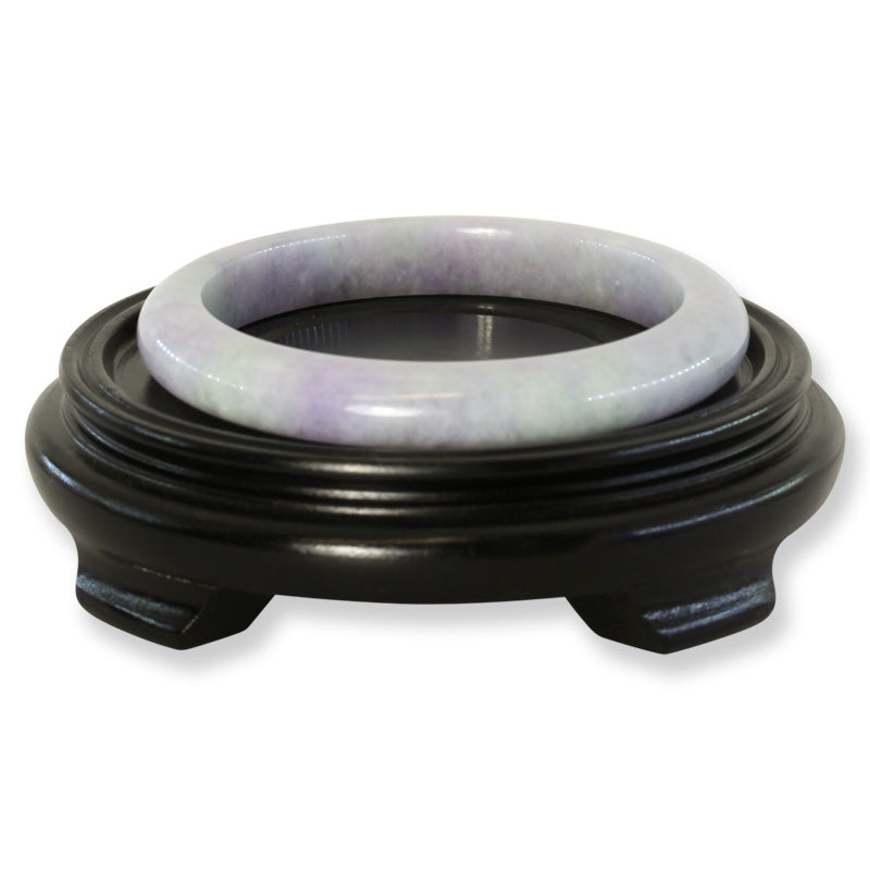 Extra Large Guatemalan Blue-Lavender Jadeite Jade Half Round Bangle 77.9MM | UPC #344761