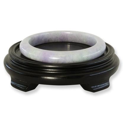 Extra Large Guatemalan Blue-Lavender Jadeite Jade Half Round Bangle 77.9MM | UPC #344761