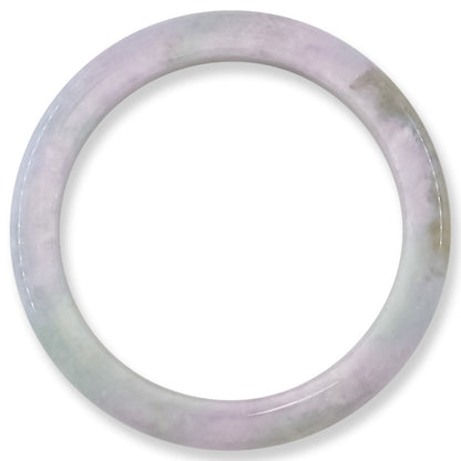Extra Large Guatemalan Blue-Lavender Jadeite Jade Half Round Bangle 77.9MM | UPC #344761