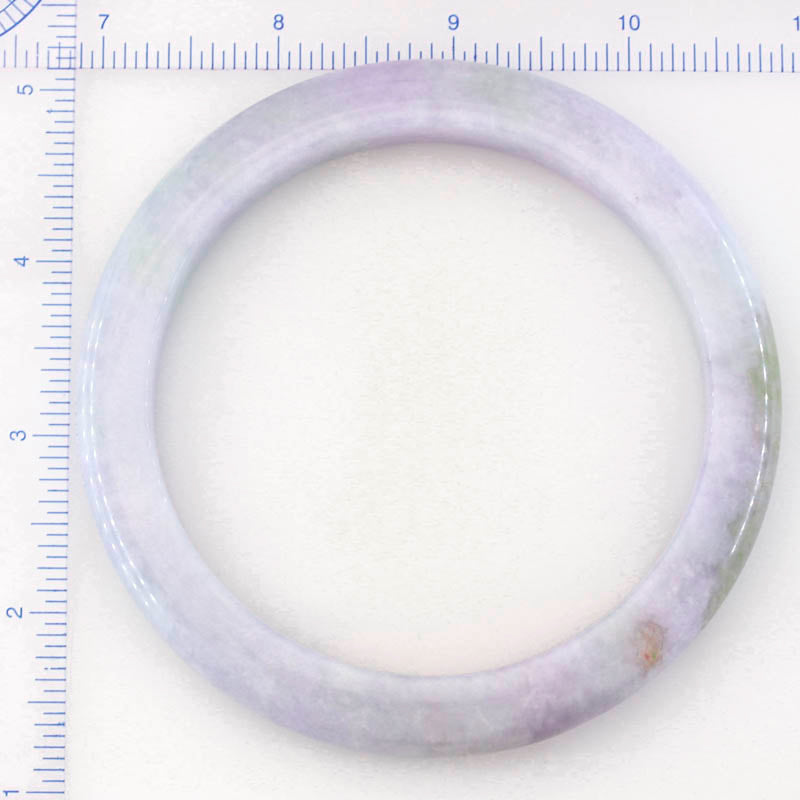 Extra Large Guatemalan Blue-Lavender Jadeite Jade Half Round Bangle 77.9MM | UPC #344761