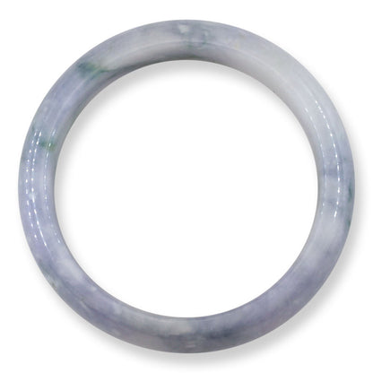 Small Lavender Jadeite Jade Half Round Bangle 55.MM | UPC #366817
