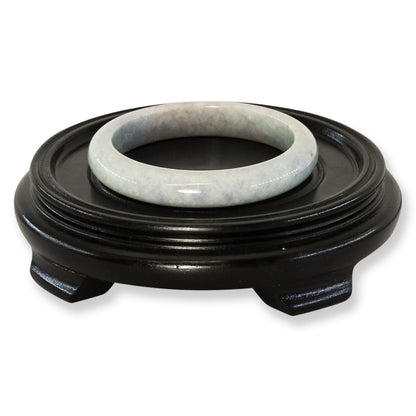 Lavender Jadeite Jade Half Round Bangle 62.4MM | UPC #119161