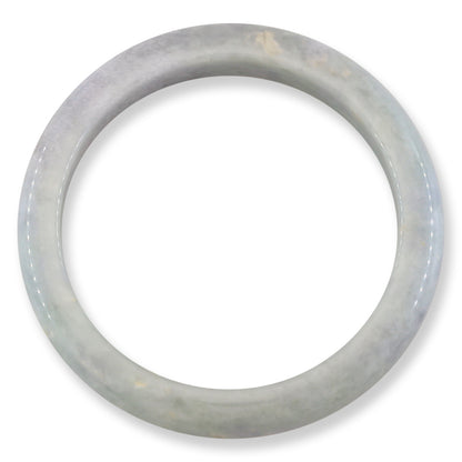 Lavender Jadeite Jade Half Round Bangle 62.4MM | UPC #119161