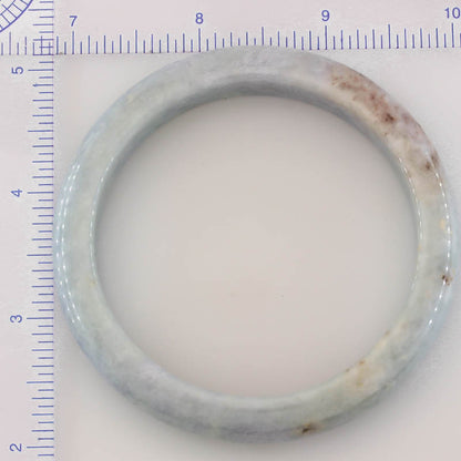 Lavender Jadeite Jade Half Round Bangle 62.4MM | UPC #119161