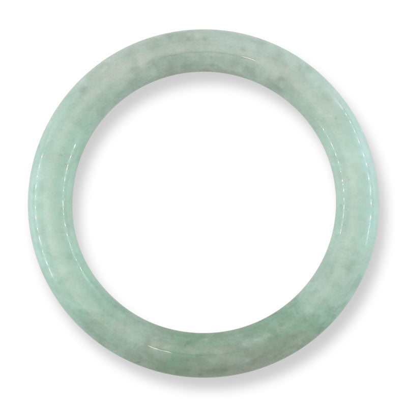 Green Jadeite Jade Cylindrical Bangle 56.2MM | UPC #272613