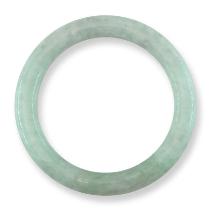 Green Jadeite Jade Cylindrical Bangle 56.2MM | UPC #272613