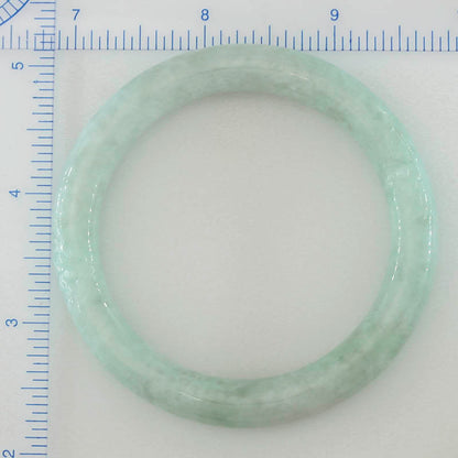 Green Jadeite Jade Cylindrical Bangle 56.2MM | UPC #272613