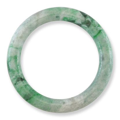 Green Jadeite Jade Carved Cylindrical Bangle 57.5MM | UPC #408166