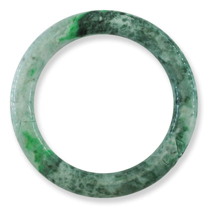 Green Jadeite Jade Carved Cylindrical Bangle 58-59MM | UPC #408104