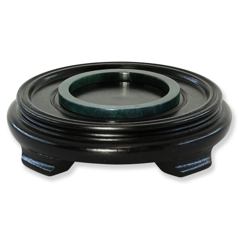 Guatemalan Blue-Green Jadeite Jade Flat Bangle 59.61MM | UPC #403260