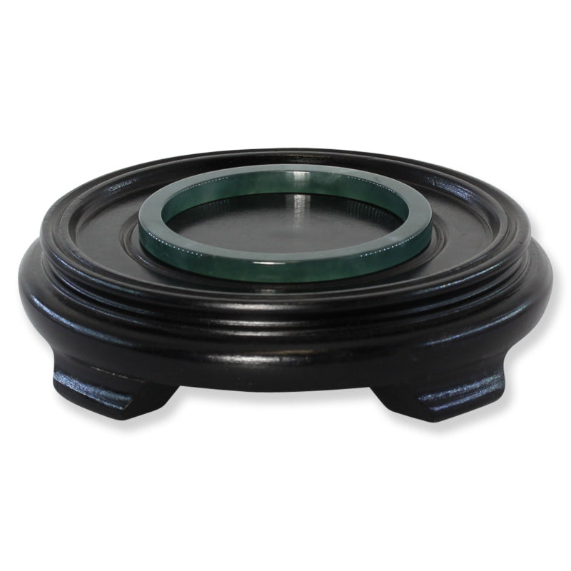 Guatemalan Blue-Green Jadeite Jade Flat Bangle 61.6MM | UPC #403277