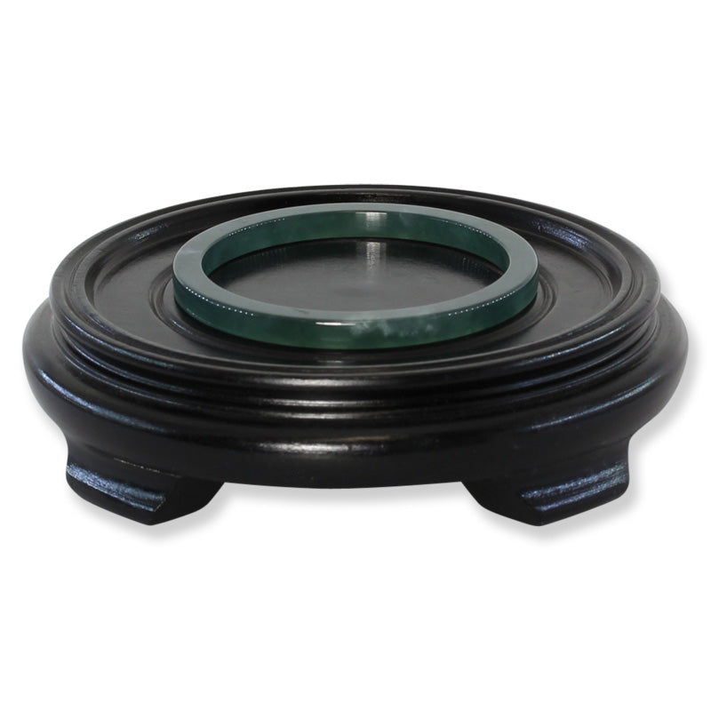 Guatemalan Blue-Green Jadeite Jade Flat Bangle 61.6MM | UPC #403277