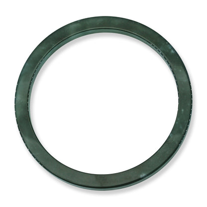 Guatemalan Blue-Green Jadeite Jade Flat Bangle 61.6MM | UPC #403277