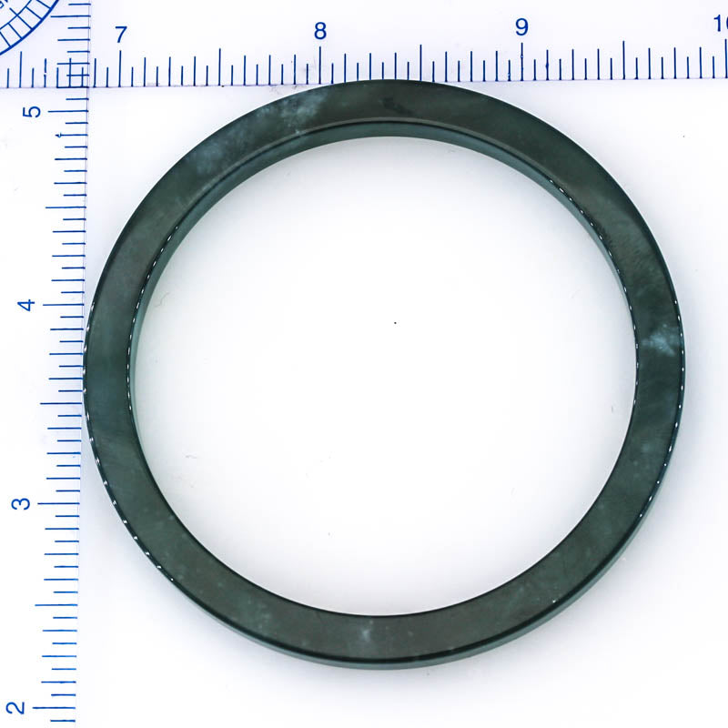 Guatemalan Blue-Green Jadeite Jade Flat Bangle 61.6MM | UPC #403277