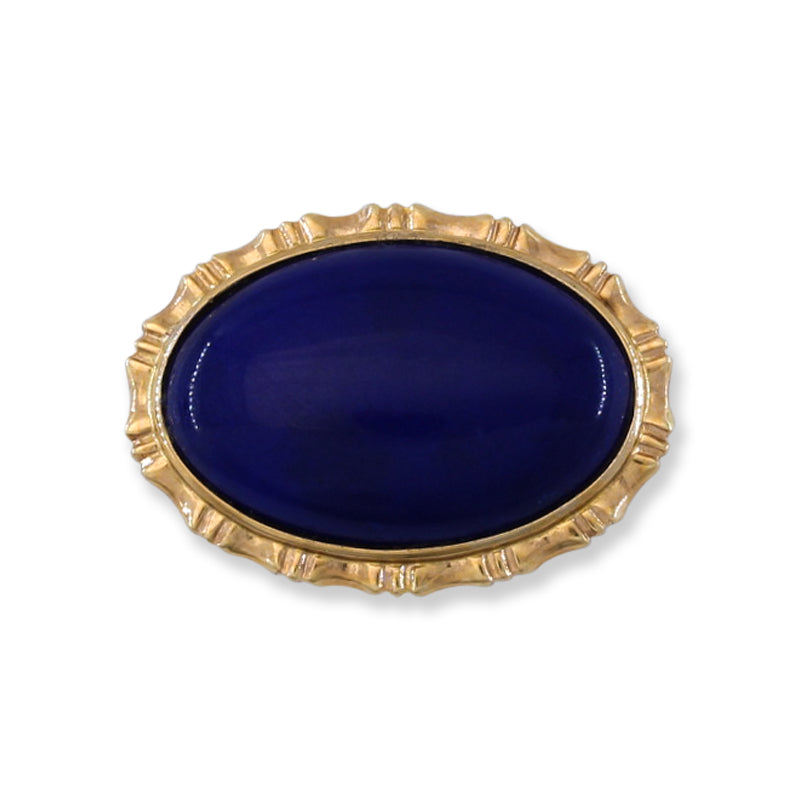 OVAL LAPIS 14K YELLOW GOLD PIN UPC #397460