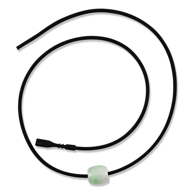 GREEN JADEITE JADE BARREL SLIDE NECKLACE UPC #374256
