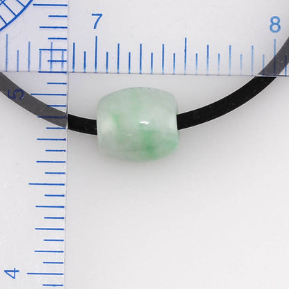 GREEN JADEITE JADE BARREL SLIDE NECKLACE UPC #374256