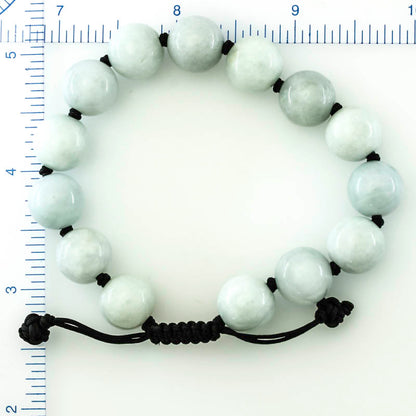 Adjustable Green Jadeite Jade Bead Bracelet | UPC #399419