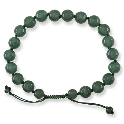 Blue Green Jadeite Jade Adjustable Bead Bracelet for Men and Women | UPS #407909