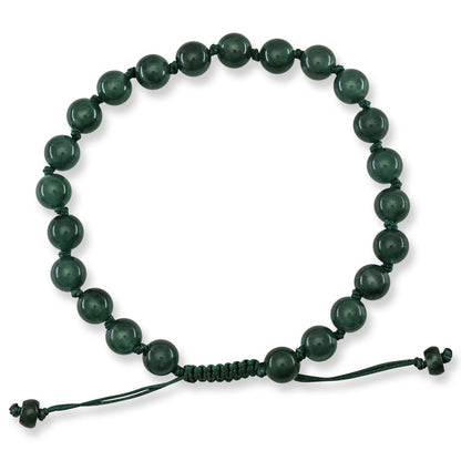 Blue Green Jadeite Jade Adjustable Bead Bracelet for Men and Women | UPS #405219
