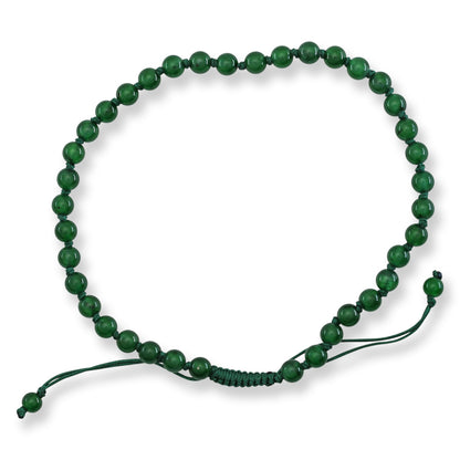 Fine Green Guatemalan Jadeite Jade Adjustable Bead Bracelet for Men and Women | UPC #409170