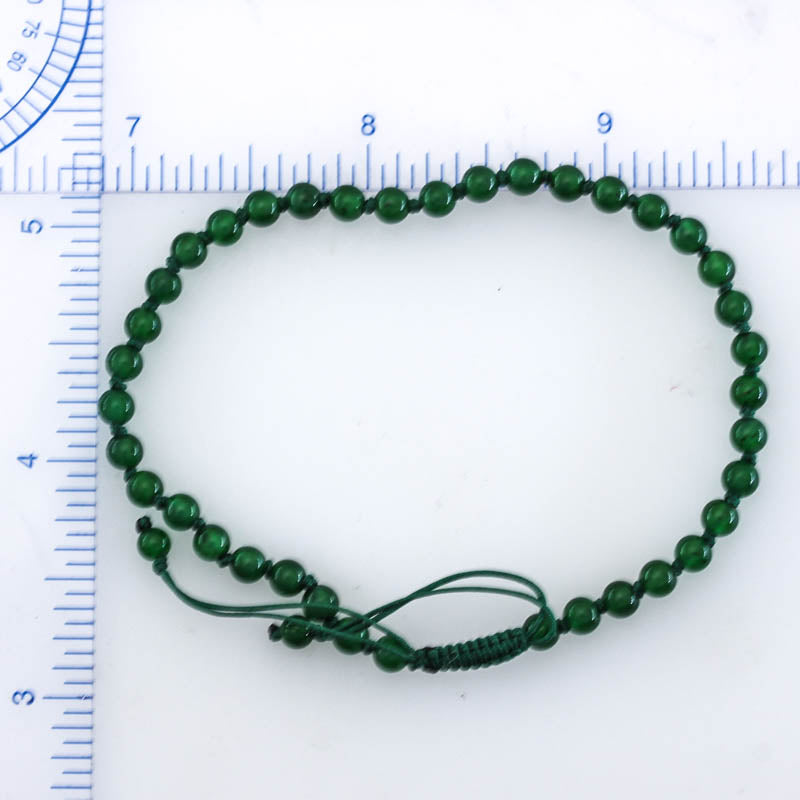 Fine Green Guatemalan Jadeite Jade Adjustable Bead Bracelet for Men and Women | UPC #409170