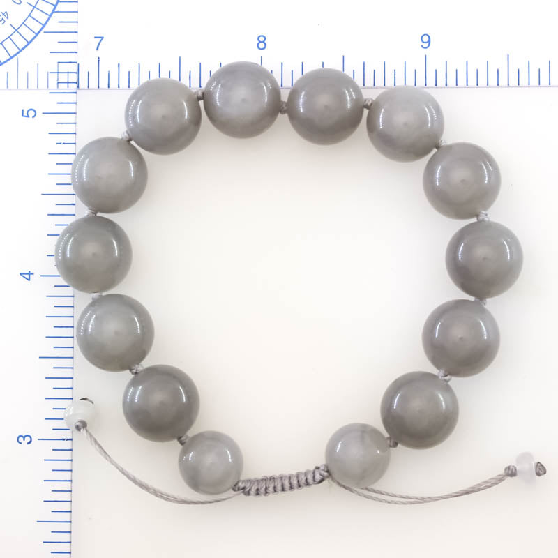 Lavender Nephrite Jade Adjustable Bead Bracelet | UPC #408012