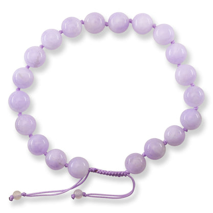 Fine Lavender Jadeite Jade Adjustable Bead Bracelet | UPC #409057