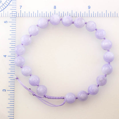 Fine Lavender Jadeite Jade Adjustable Bead Bracelet | UPC #409057