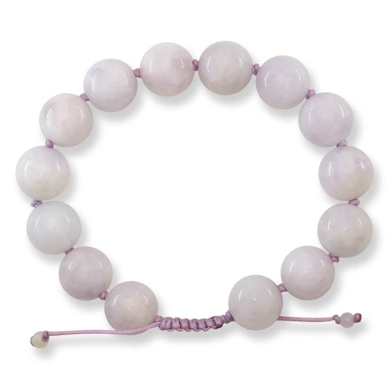 Lavender Jadeite Jade Adjustable Bead Bracelet | UPC #409125