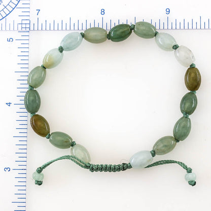 Rainbow Jadeite Jade Adjustable Lotus Bead Bracelet | UPC #407992
