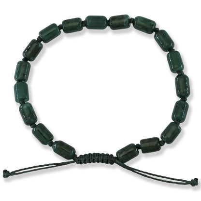 Blue Green Jadeite Jade Adjustable Bead Bracelet for Men and Women | UPS #402089