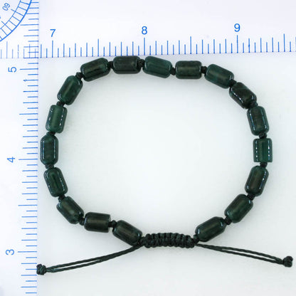 Blue Green Jadeite Jade Adjustable Bead Bracelet for Men and Women | UPS #402089