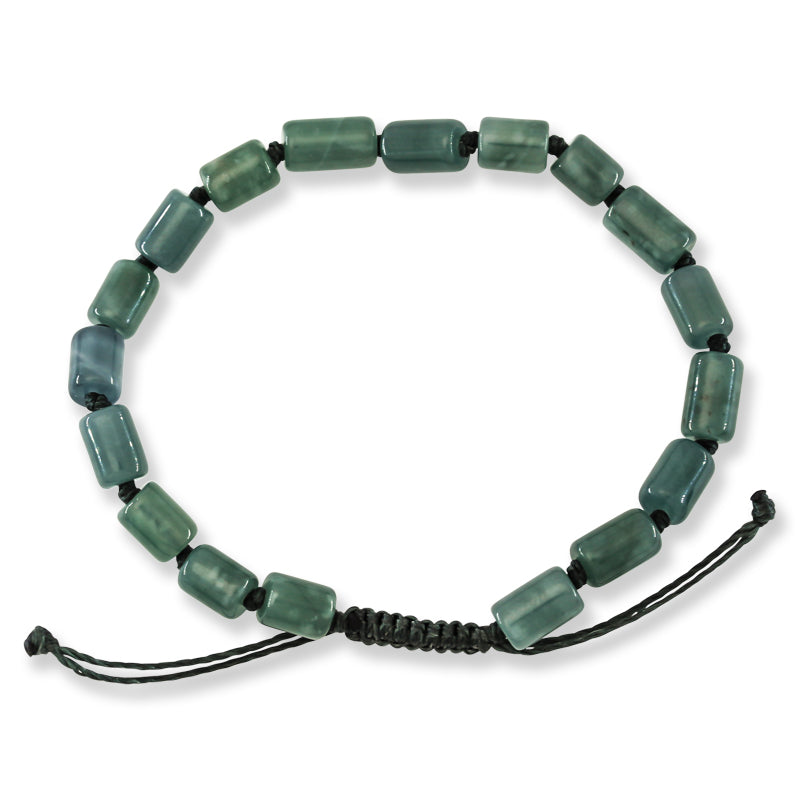 Blue Green Jadeite Jade Adjustable Bead Bracelet for Men and Women | UPS #402072