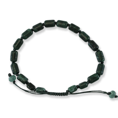 Blue Green Jadeite Jade Adjustable Bead Bracelet for Men and Women | UPS #402096