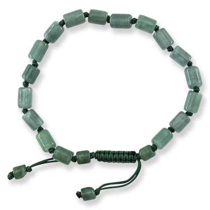 Blue Green Jadeite Jade Adjustable Bead Bracelet for Men and Women | UPS #407916