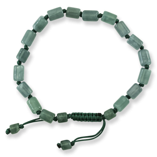 Blue Green Jadeite Jade Adjustable Bead Bracelet for Men and Women | UPS #407916