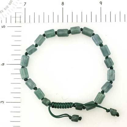 Blue Green Jadeite Jade Adjustable Bead Bracelet for Men and Women | UPS #407916
