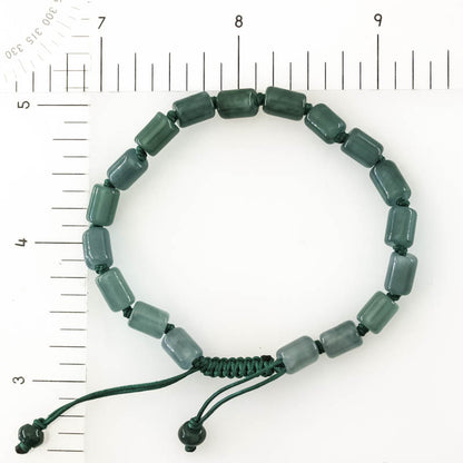 Blue Green Jadeite Jade Adjustable Bead Bracelet for Men and Women | UPS #385740