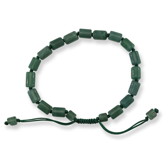 Blue Green Jadeite Jade Adjustable Bead Bracelet for Men and Women | UPS #407985