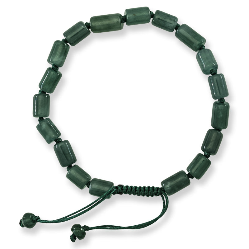 Blue Green Jadeite Jade Adjustable Bead Bracelet for Men and Women | UPS #407893