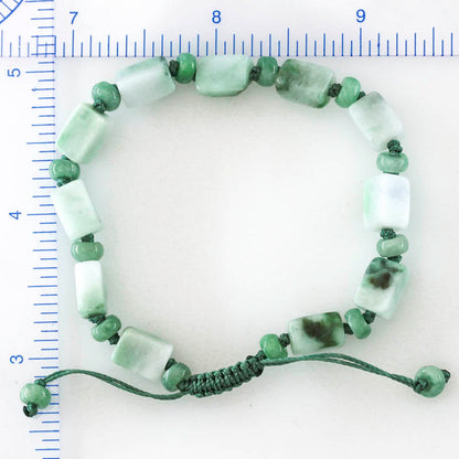 Adjustable Green Jadeite Jade Bead Bracelet | UPC #399297