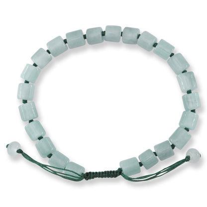 Adjustable Green Jadeite Jade Bead Bracelet | UPC #399334
