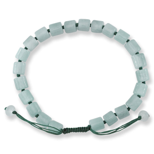 Adjustable Green Jadeite Jade Bead Bracelet | UPC #399334